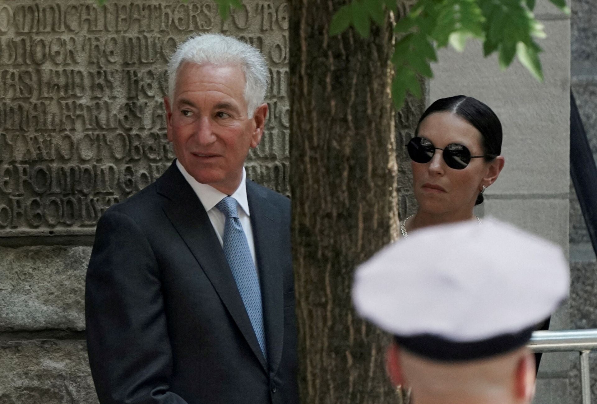 Charles Kushner en el funeral de Ivana Trump, la primera esposa del magnate.