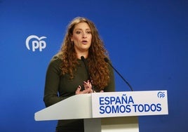 Ester Múóz, vicesecretaria de Educación del PP, en Génova