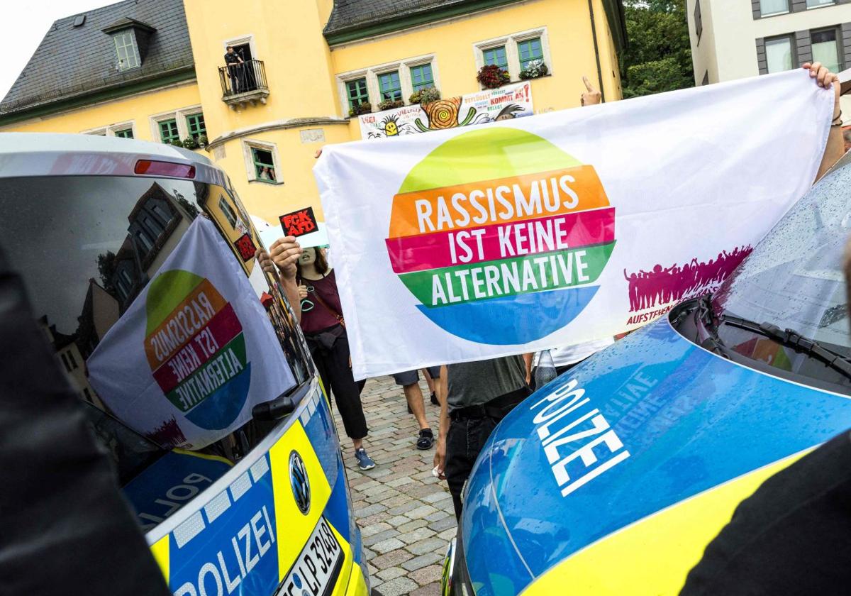 Protesta antirracista durante las pasadas elecciones en Alemania.