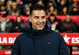 Míchel, entrenador del Girona.