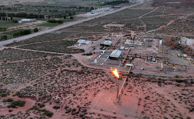 El yacimiento petrolífero de Vaca Muerta, en Patagonia.