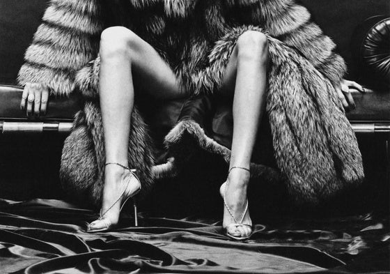 Parte de la fotografía de la venus de las pieles de Helmut Newton.