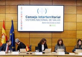 Una imagen de la reunión de hoy del Consejo Interterritorial del SNS.