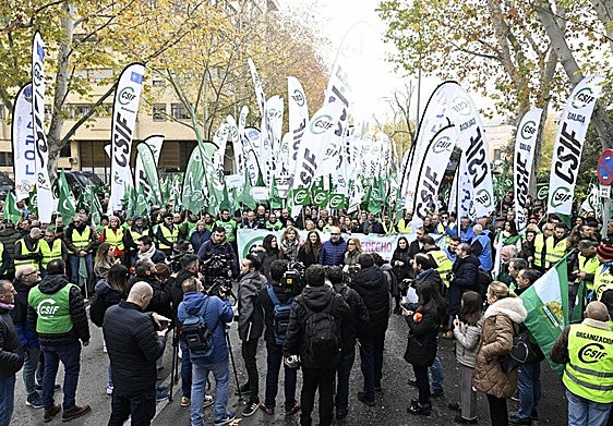 Manifestación de funcionarios en Madrid.