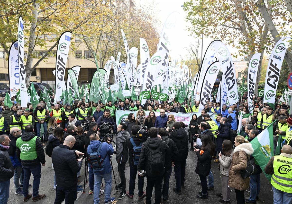 Manifestación de funcionarios en Madrid.