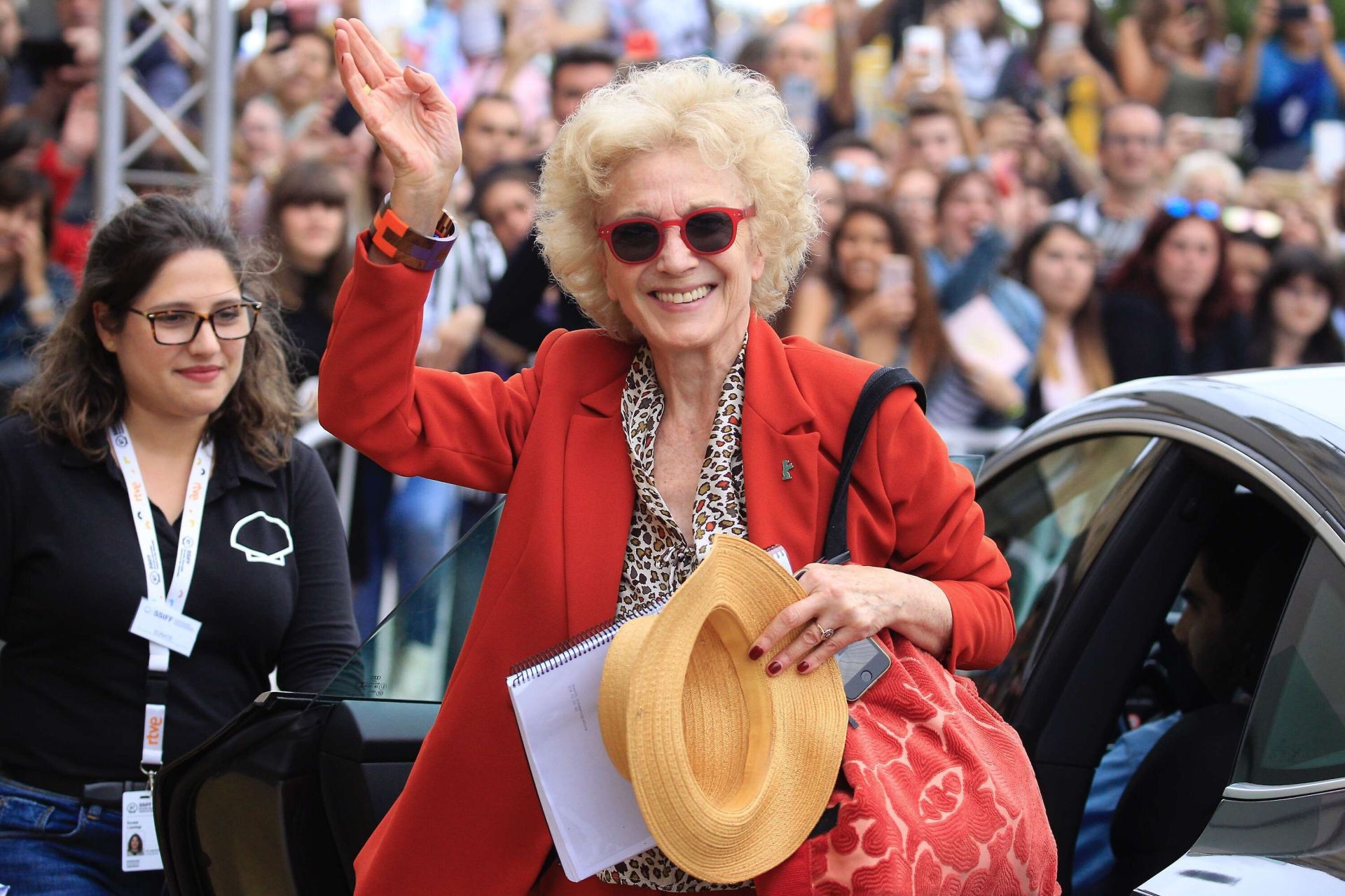 Marisa Paredes a su llegada al Festival de Cine de San Sebastián.