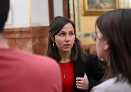 La líder de Podemos, Ione Belarra, en la sesión plenaria del Congreso de los Diputados celebrada este martes.