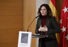 La presidenta Isabel Díaz Ayuso comparece en la Asamblea de Madrid