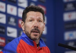 Diego Pablo Simeone, en conferencia de prensa.