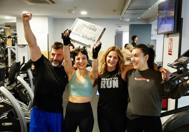 Los premiados del gimnasio.