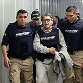 Fabio Ochoa, a su llegada a Bogotá tras ser deportado por EE. UU.