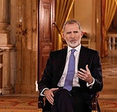 Felipe VI, en un momento de su discurso.