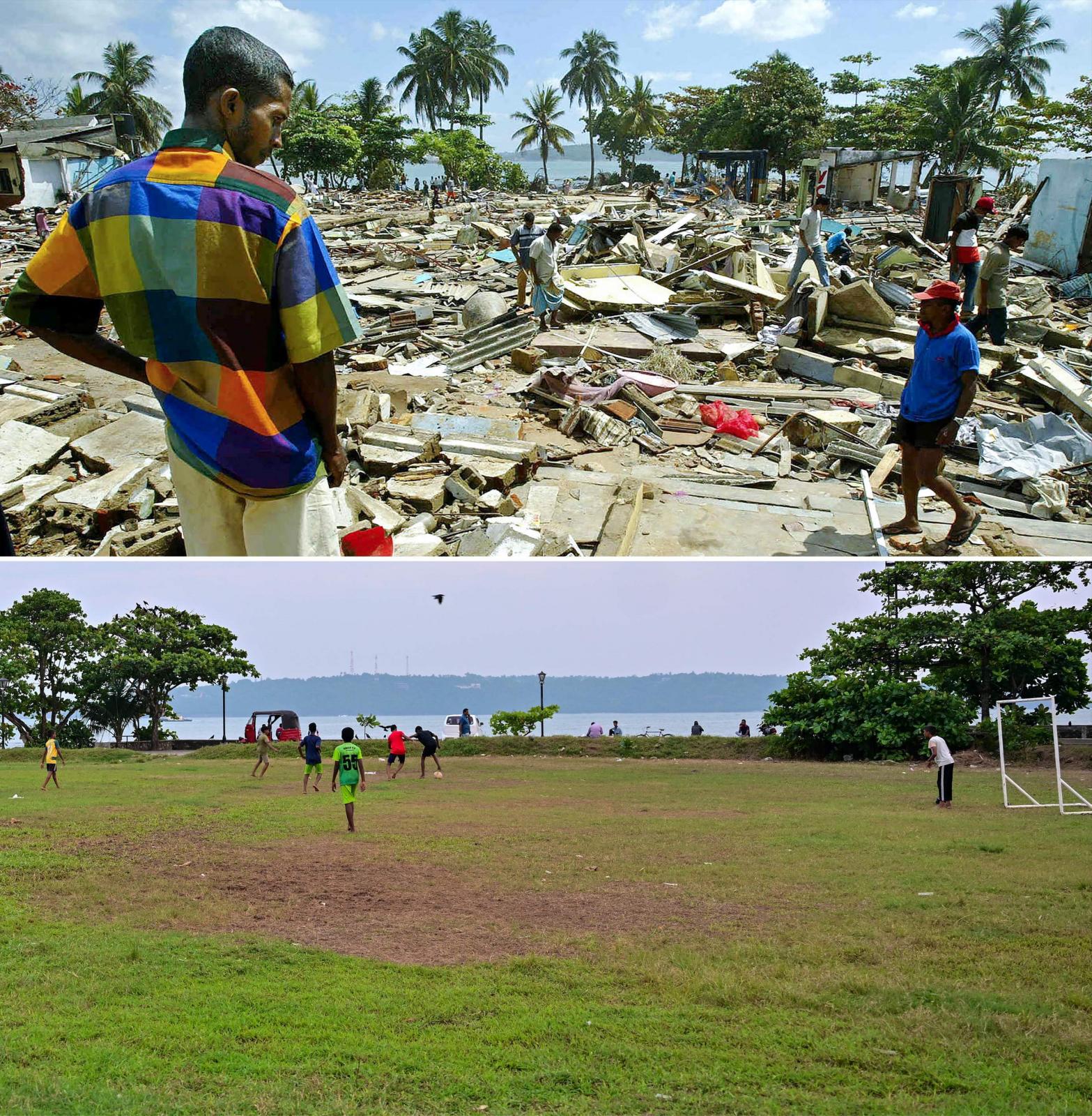 El antes y después en la isla indonesia de Sumatra tras el devastador tsunami de 2004