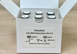 El kit de diagnóstico Steadfast para detectar el virus H5N1.