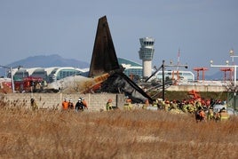 Imágenes del accidente aéreo en Corea del Sur.