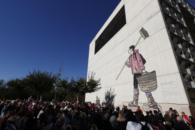 Mural de homenaje a los voluntarios de la DANA.