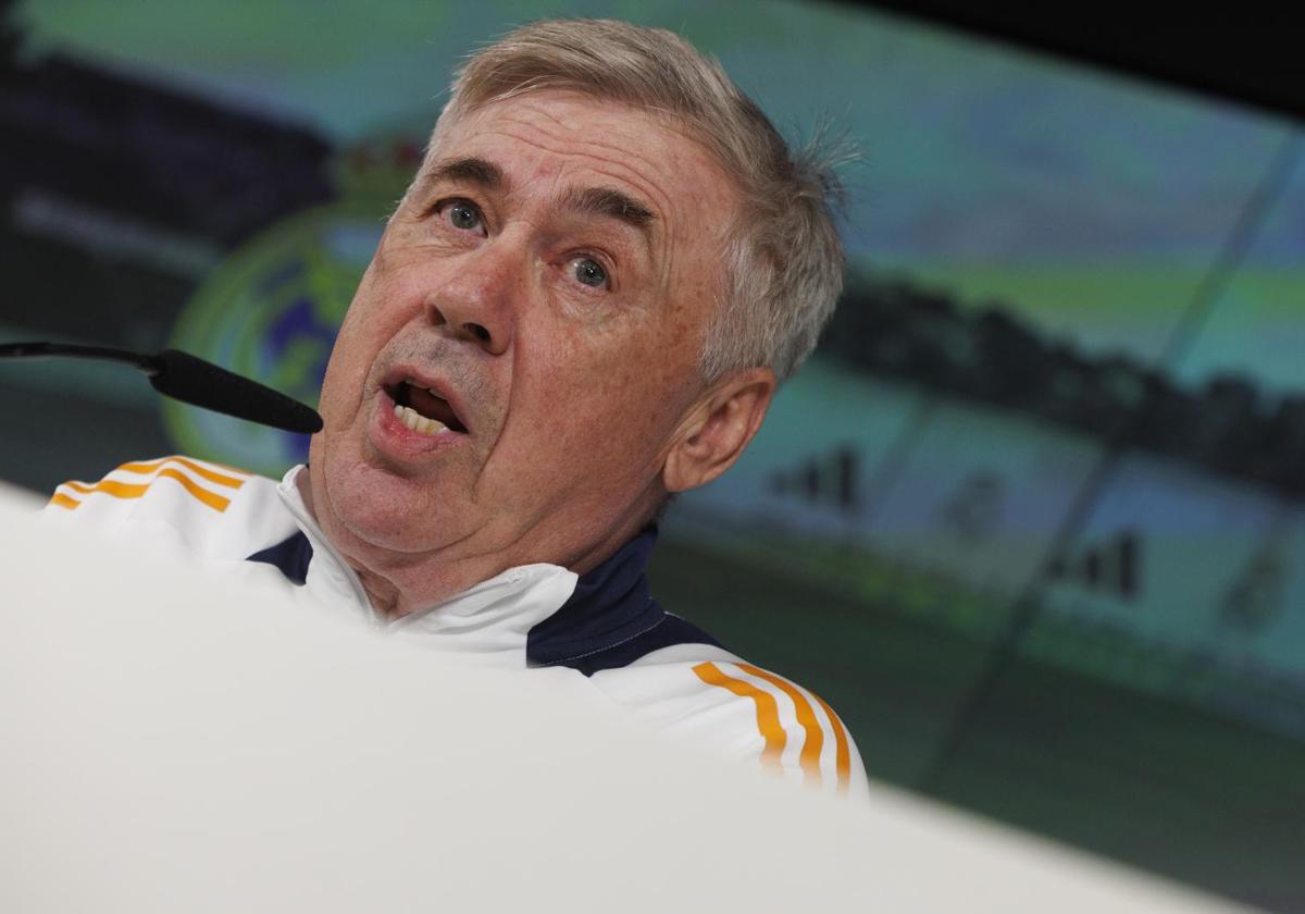 Carlo Ancelotti, en conferencia de prensa.