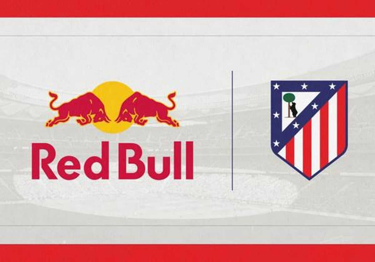 Imagen del acuerdo del Atlético de Madrid con Red Bull