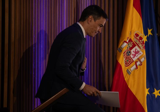 El presidente del Gobierno, Pedro Sánchez