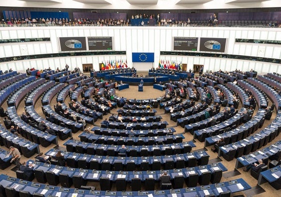 Pleno del Parlamento Europeo en Estrasburgo.