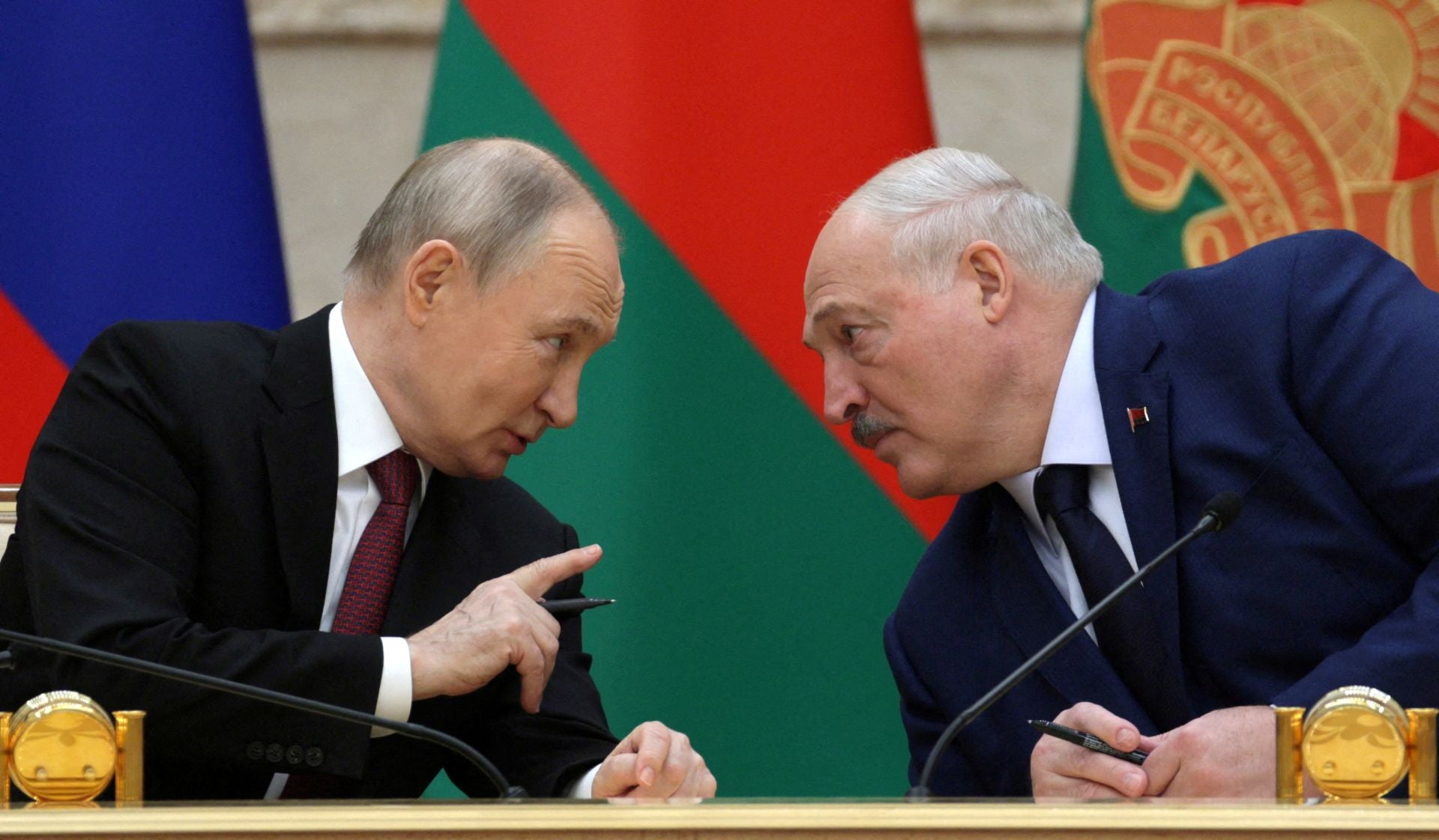 Vladímir Putin y Alexander Lukashenko