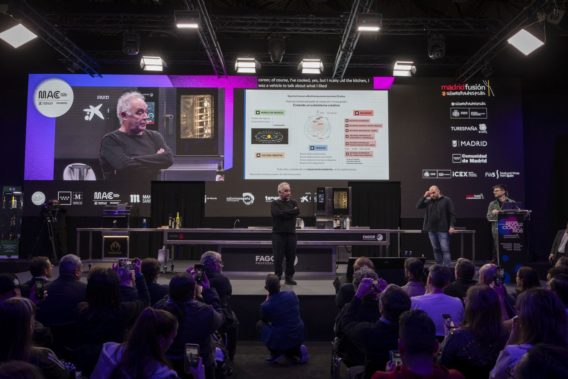 Ferran Adrià, en el escenario de Madrid Fusión Alimentos de España