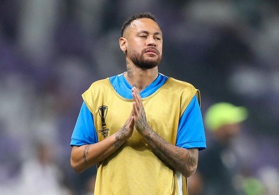 Neymar, durante un entrenamiento con el Al-Hilal.