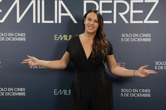 La actriz española Karla Sofía Gascón durante la presentación de 'Emilia Pérez' en Madrid