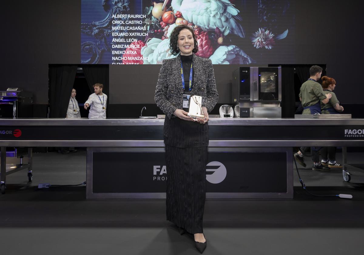 Andrea Martín, durante la entrega de Premios en Madrid Fusión Alimentos de España.