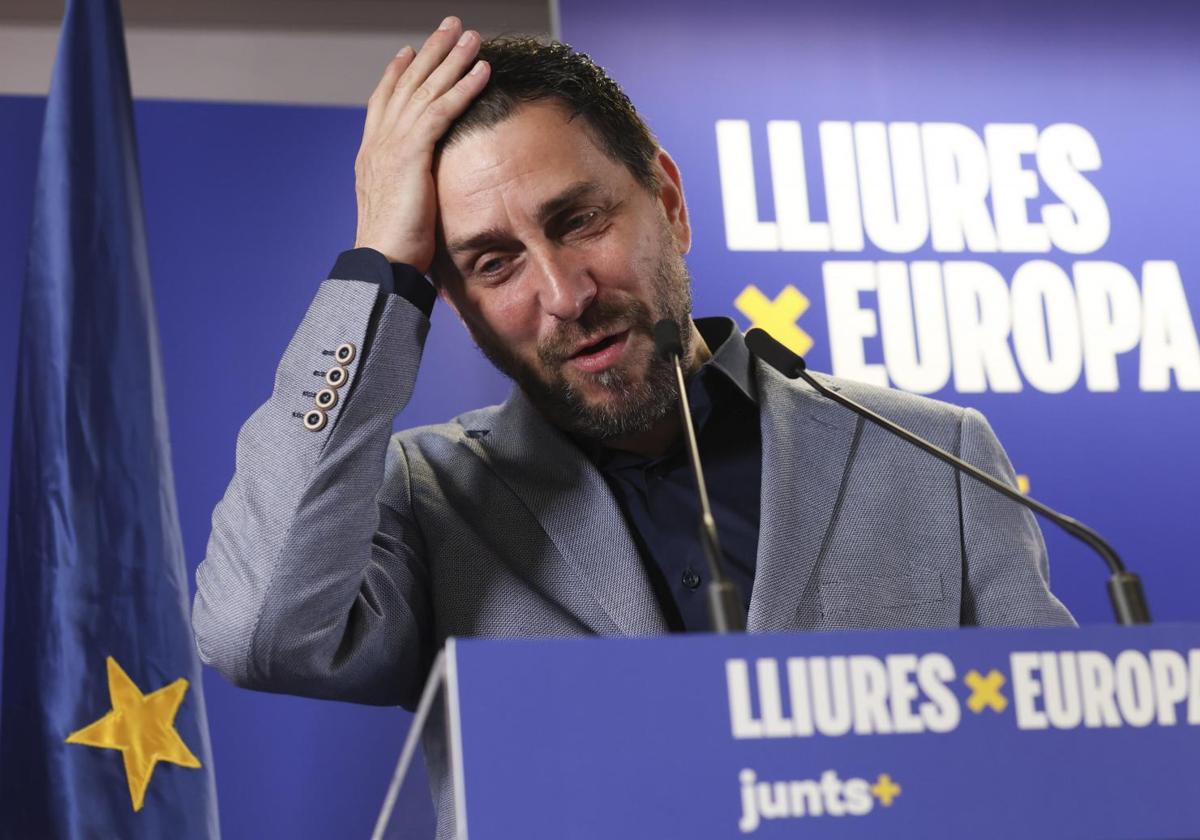 El eurodiputado de Junts per Catalunya Antoni Comin durante una rueda de prensa en Bruselas el pasado 1 de junio de 2024