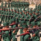 Imagen de archivo de una graduación militar de las Fuerzas de Defensa del Pueblo de Mandalay, en Myanmar.