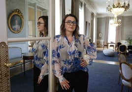 Camilla Läckberg posa en la Embajada de Suecia en Madrid.