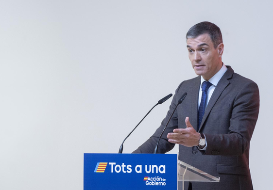 El presidente del Gobierno, Pedro Sánchez