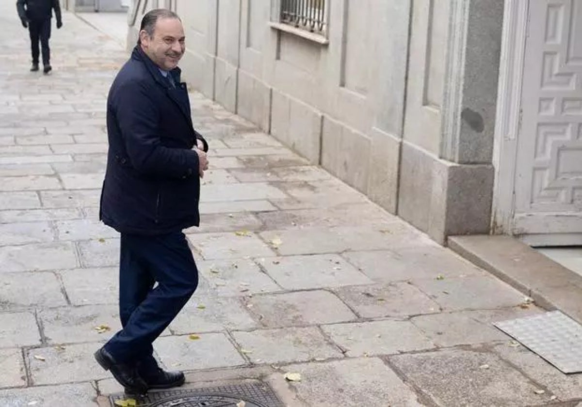 José Luis Ábalos el pasado 12 de diciembre a su llegada al Supremo