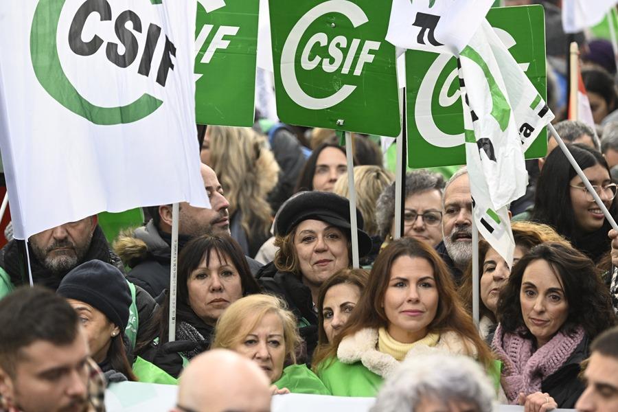 Una manifestación organizada por CSIF.