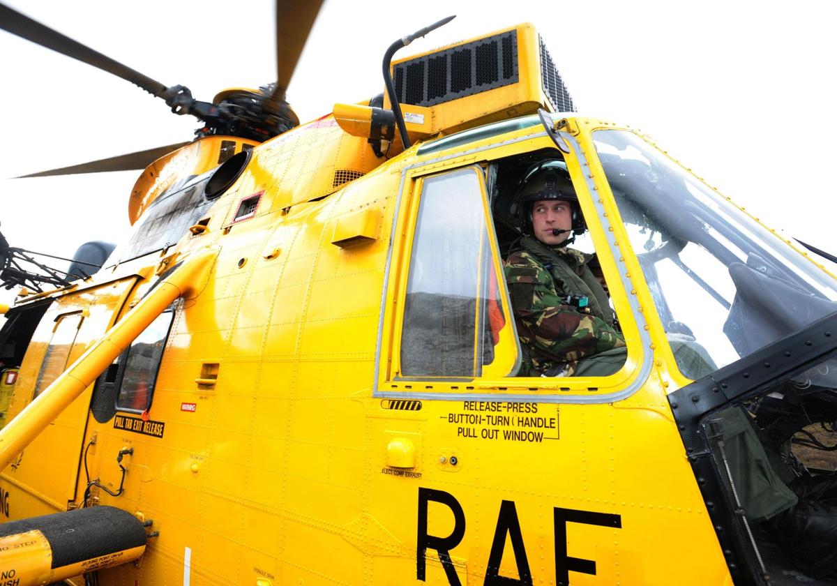 Helicóptero Sea King de la Real Fuerza Aérea británica.