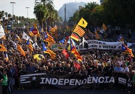 Manifestación de ANC con motivo de la Diada.