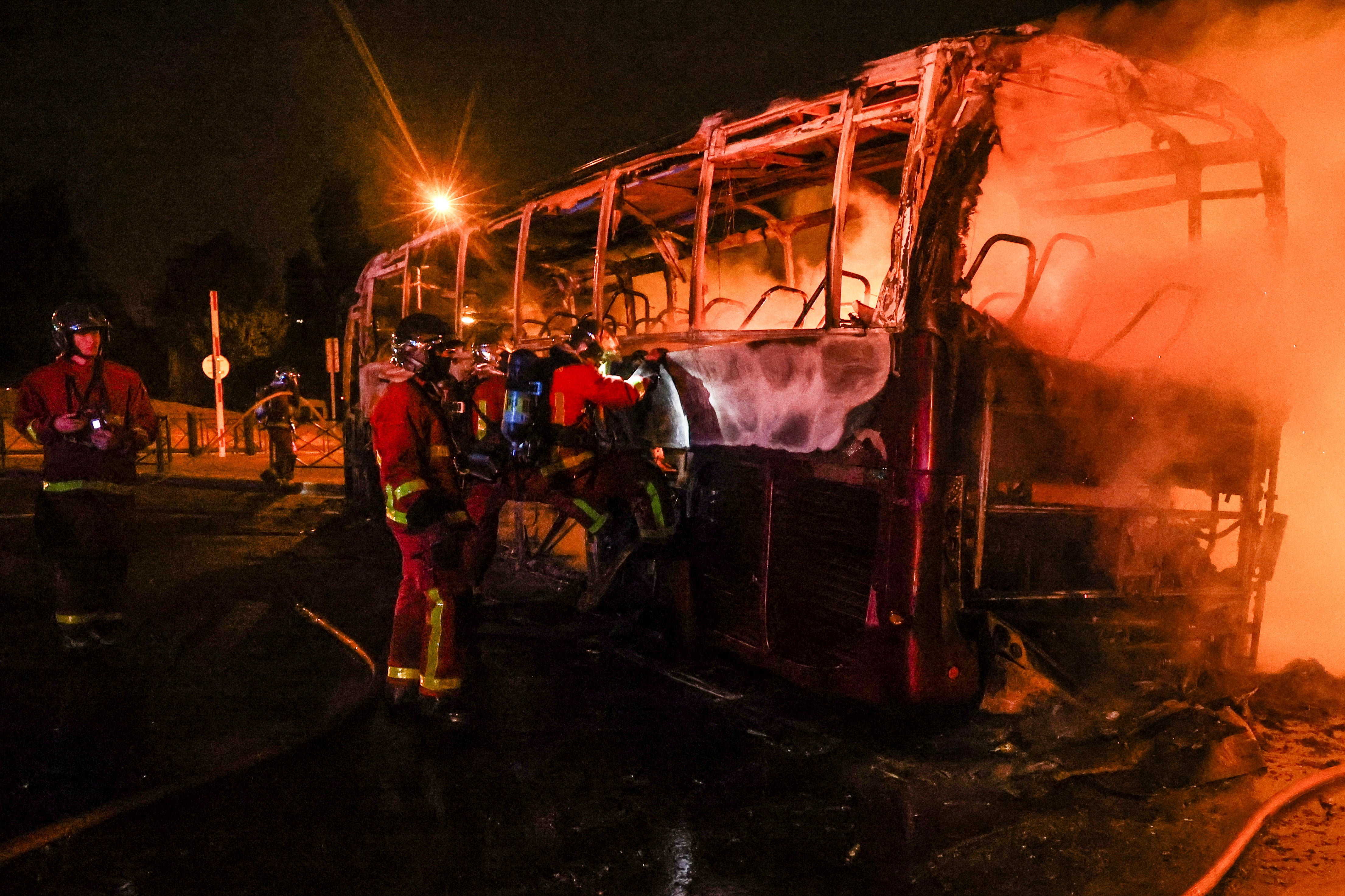 Escena tras los disturbios de Nanterre, en 2023.