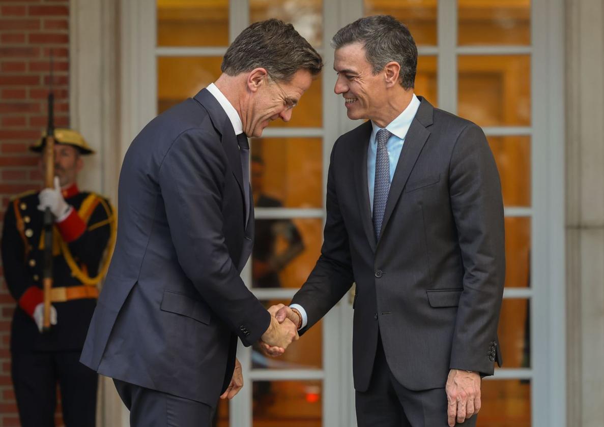 El secretario general de la OTAN, el neerlandés Mark Rutte, y el presidente del Gobierno Pedro Sánchez el pasado 27 de enero pasado en la Moncloa.