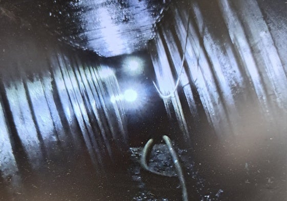 Imagen del interior del narcotunel