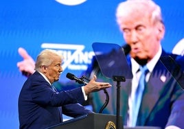 El presidente de Estados Unidos, Donald Trump, interviene en un foro en Miami.