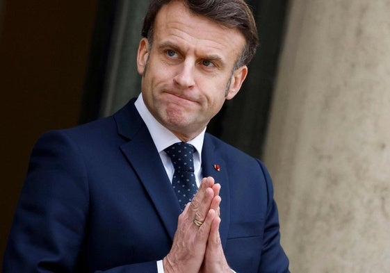 El presidente francés, Emmanuel Macron, en el Palacio del Elíseo.