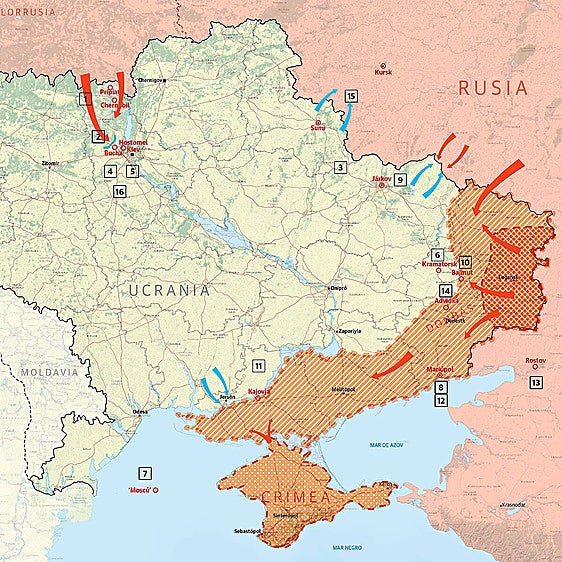 El mapa de la guerra de Ucrania: 15 momentos para entender por qué los rusos están más fuertes que nunca
