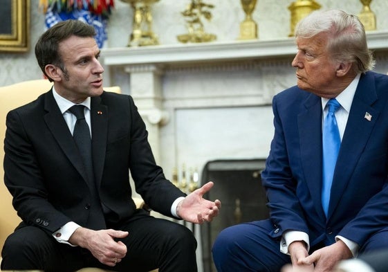 Macron y Trump se han reunido este lunes.