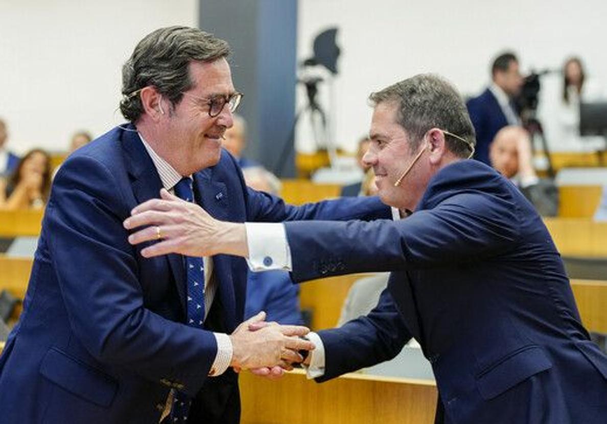 Antonio Garamendi (izq.) y Gerardo Cuerva, antes de este enfrentamiento.