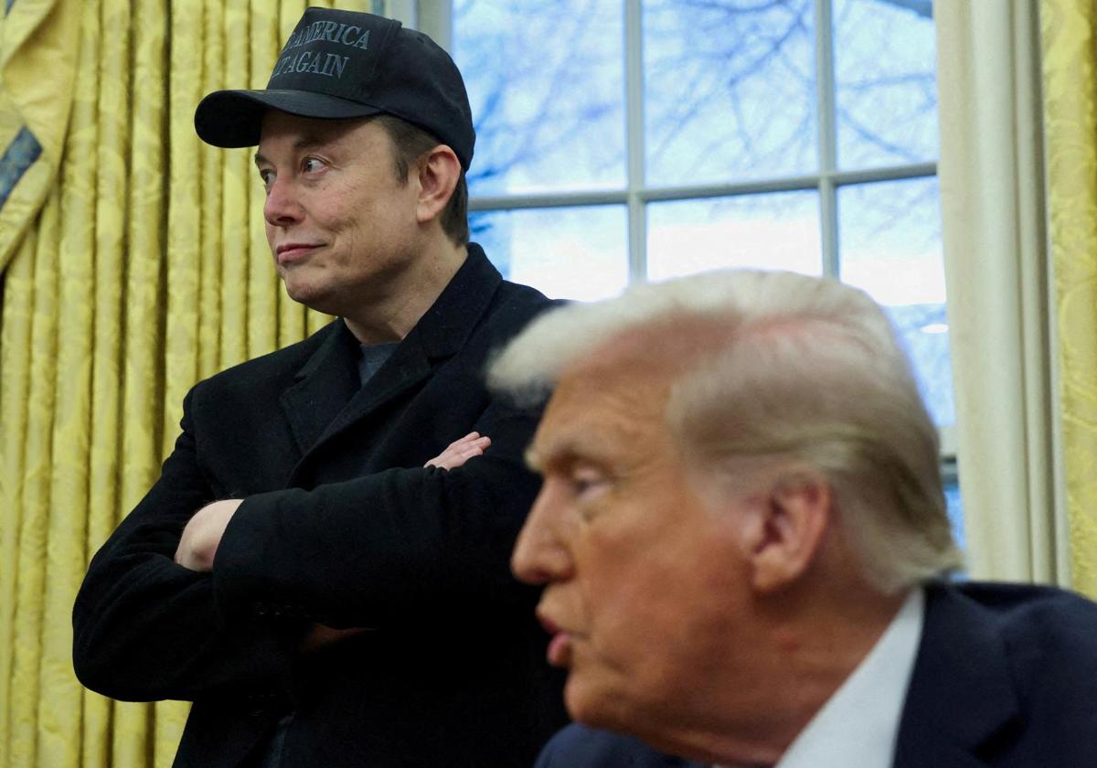 El presidente de EE UU, Donald Trump, y el multimillnario Elon Musk, en una reunión en la Casa Blanca.