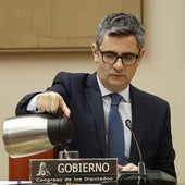 Félix Bolaños durante su comparecencia este viernes en la comisión constitucional del Congreso.