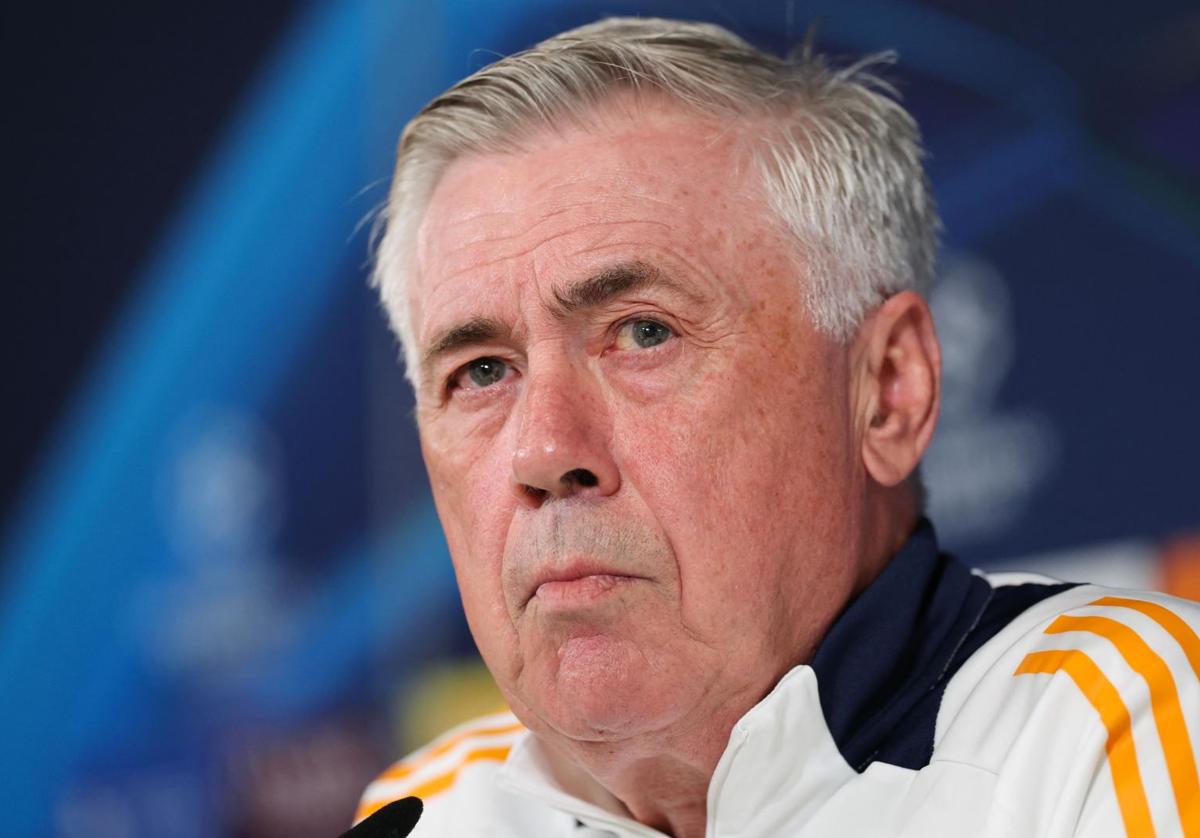 Carlo Ancelotti, durante la rueda de prensa.