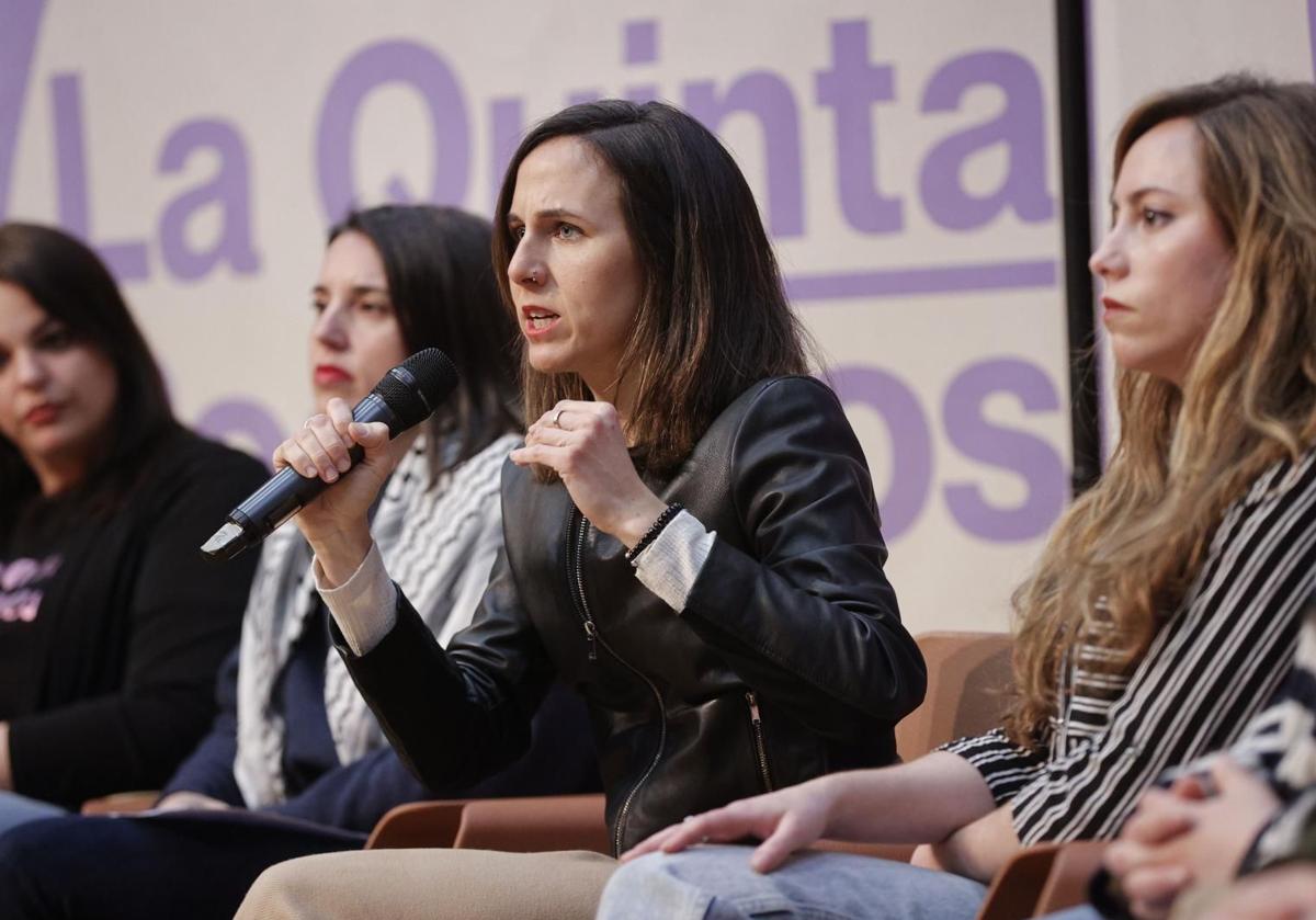 La secretaria general de Podemos, Ione Belarra.