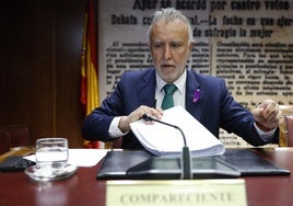 El ministro de Política Territorial Ángel Víctor Torres en la comisión de investigación del Senado.